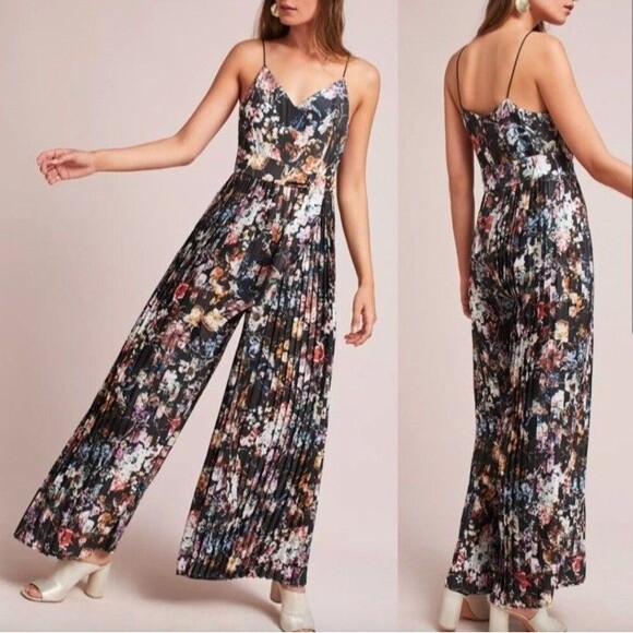 Anthropologie Pants - Anthropologie Ranna Gill S Jumpsuit Waistless Geometric Artsy Abstract Wide Leg